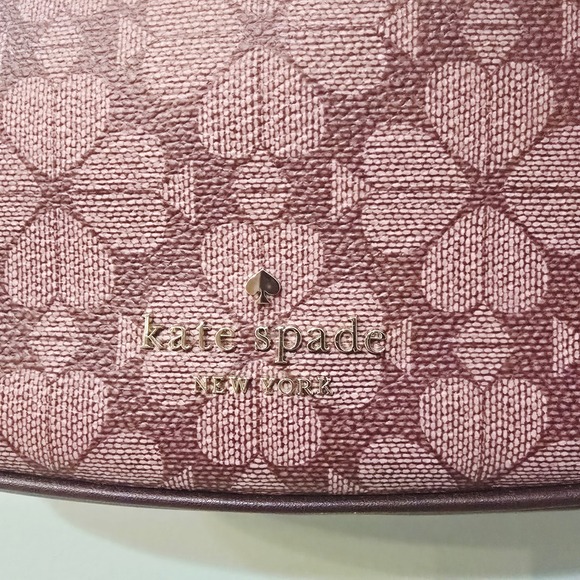 Kate Spade New York Signature Spade Flower PVC Large Crossbody Grenache NWT - Picture 6 of 14